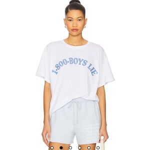 BOYS LIE Trendy White Tee with Blue Graphic